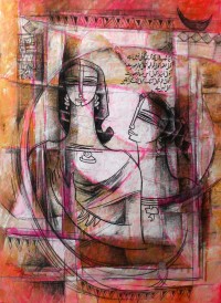 A. S. Rind, 26 x 36 Inch, Acrylic On Canvas, Figurative Painting, AC-ASR-242